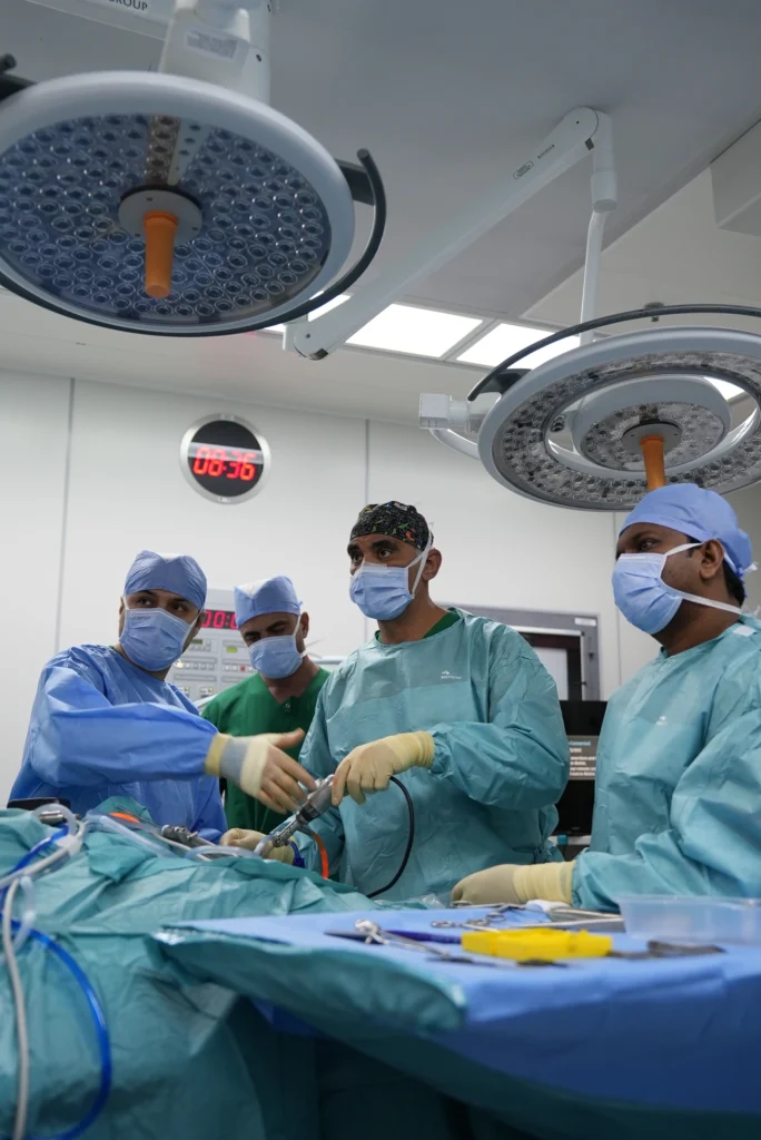 Dr. Usama Saleh in surgery room