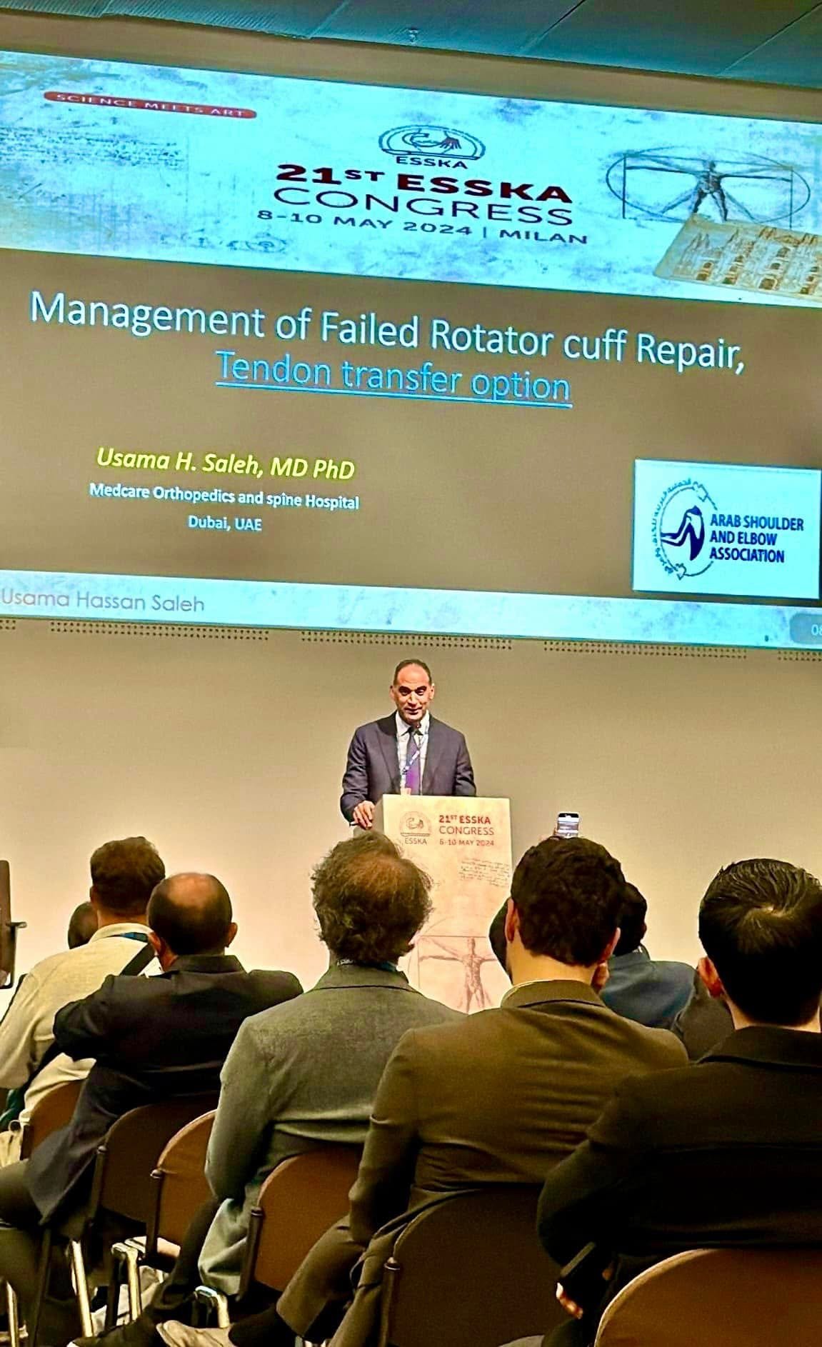 Dr. Usama Saleh in ESSKA Meeting