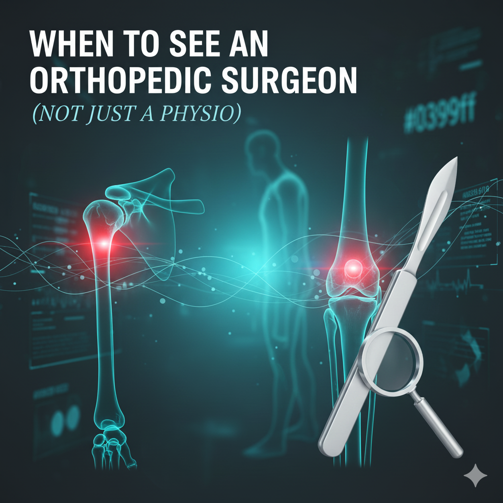 Visual guide when to See an Orthopedic Surgeon (Not Just a Physio)