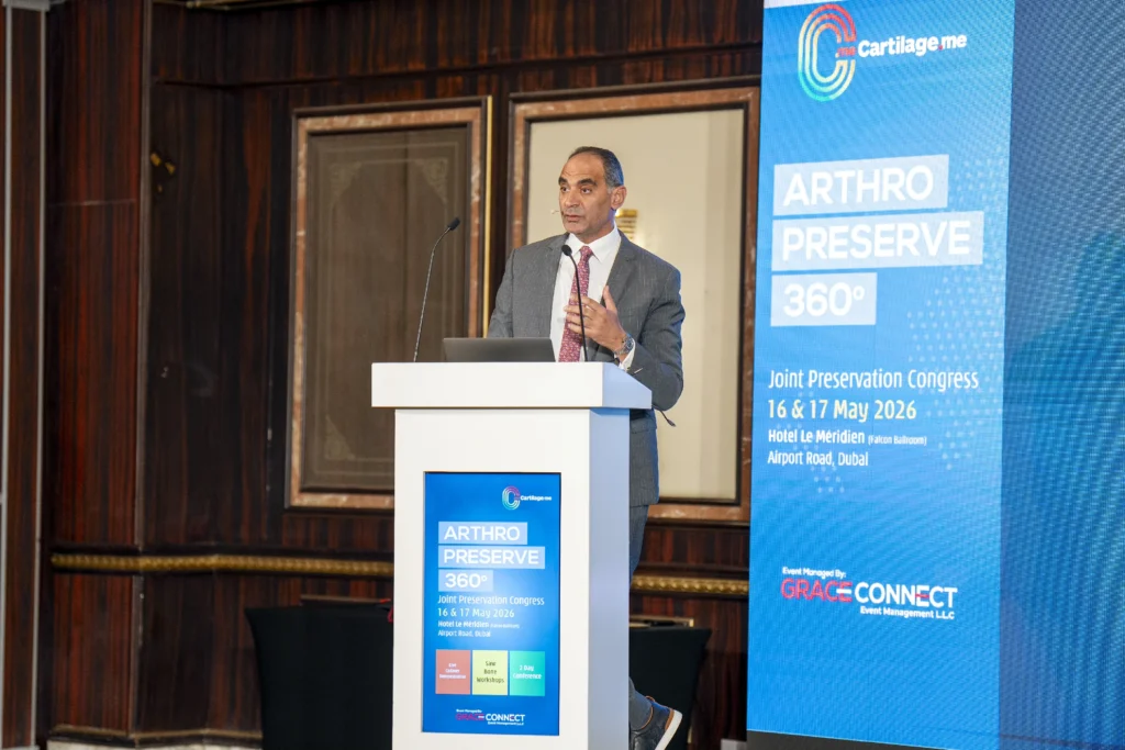 Dr. Usama Saleh evaluating joint stability for ligament injuries in Dubai