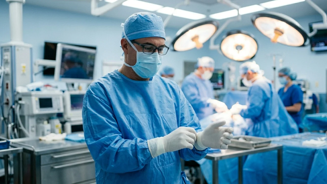 Arthroscopy equipment used for minimally invasive elbow surgery