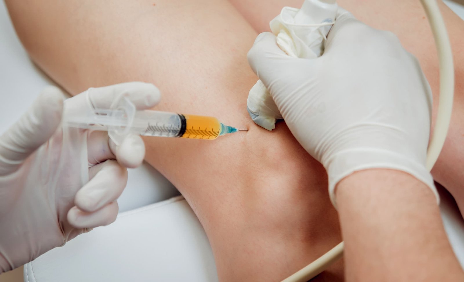 Ultrasound guided knee injection consultation