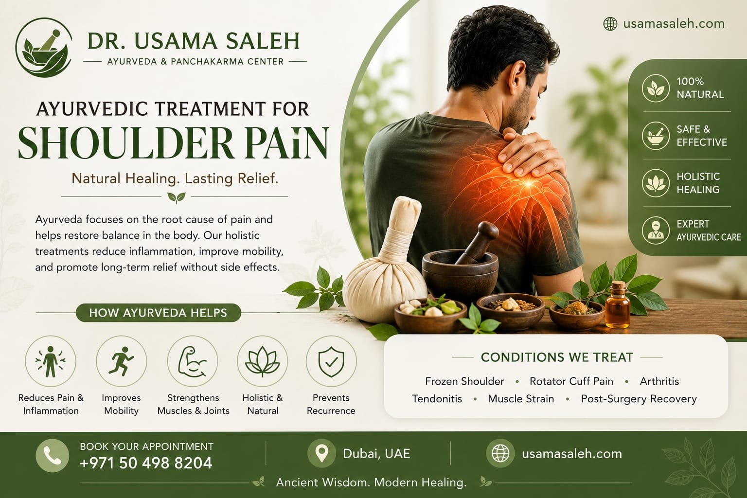 Ayurvedic Treatment for Shoulder Pain in Dubai with Dr Usama